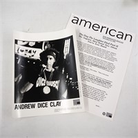 Andrew Dice Clay Promo Photo & Press Sheet