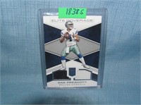 Dak Prescott game used material insert rookie foot