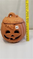 Clay Pottery Jack-O-Lantern