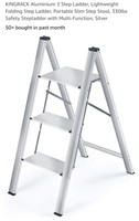 NEW 3 Step Ladder, Aluminium, Foldable,