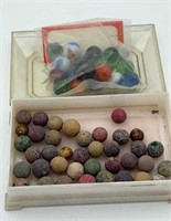 Antique clay marbles lot