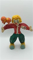 Antique papier-mâché clown figure