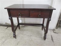 ANTIQUE EMPIRE STYLE LIBRARY TABLE