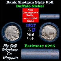 Buffalo Nickel Shotgun Roll in Old Bank Style 'Bel