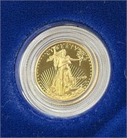 1/10 Oz Fine Gold $5 Liberty Coin.