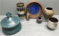 Stoneware Pottery Lot Collection Artist Signed