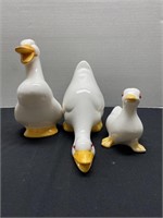 3 Ceramic Ducks