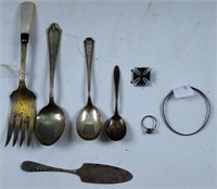 Lot #4370 - (7) misc. sterling silver spoons