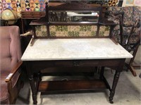 Marble Top Washstand With Tile Back