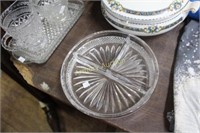 DIVIDED PRESSED GLASS BOWL