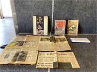 Books and 1972 Newspaper Clippings