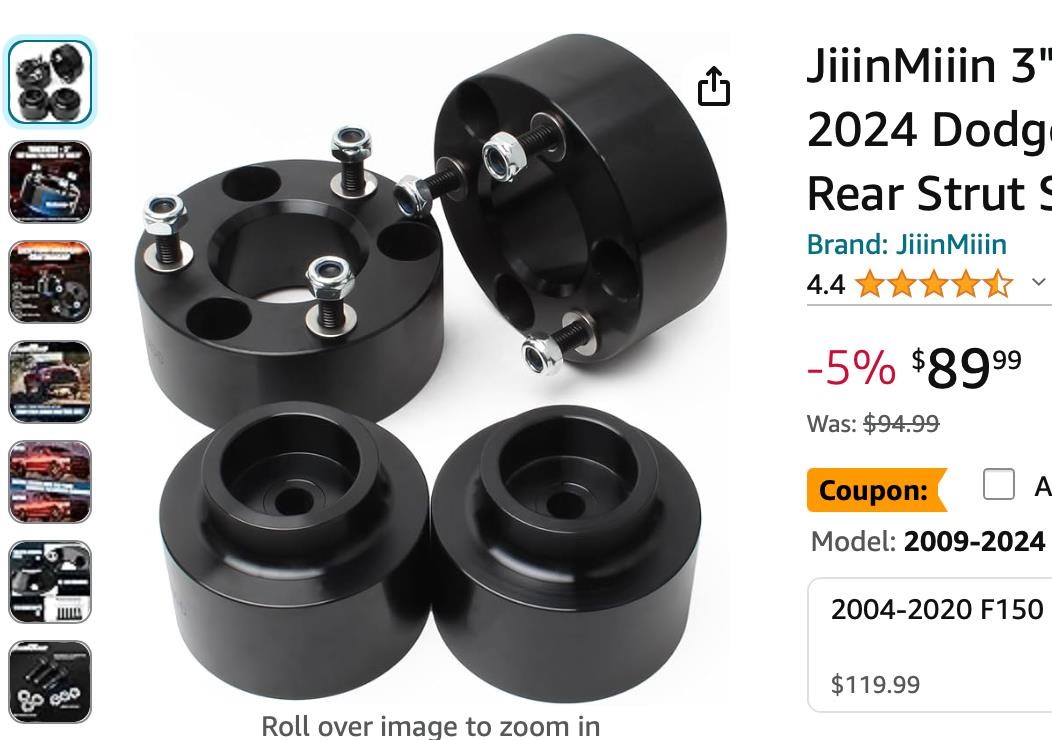 JiiinMiiin 3" Front and 2" Rear Leveling Lift Kits