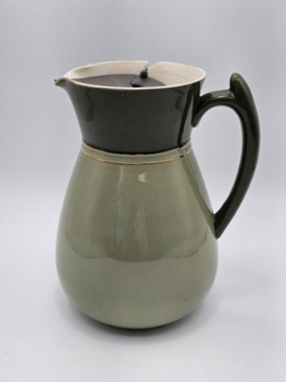 CARLTON WARE (W & R) JUG WITH PEWTER LID