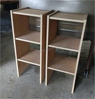 Pair of Laminate Stackable Shelves