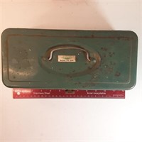Antique tool box with contents