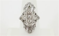 Art Deco Platinum & Diamonds Ring. $4900 Appraisal