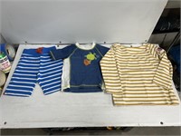 Size 2-3Y mini boden short shirt and swim shirt