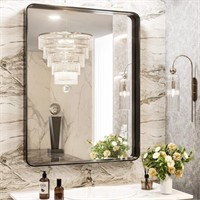 $85  TokeShimi 24x32 Black Wall Mirror, Home Decor