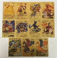 (11) POKEMON CARDS 24KT GOLD