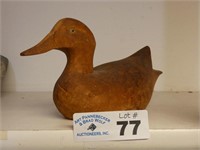 Unsigned Wooden Duck Carving