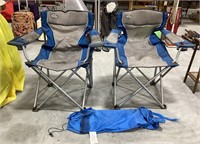 2-Lewis & Clark outdoor folding chairs w/ 1 bag