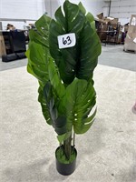 Faux monstera plant