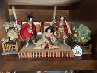 (3X) Hina Doll Set - Vintage Hinamatsuri