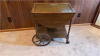 Vintage tea cart on casters,  16x26x29’’ plus