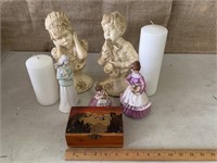 Figurines and pillar candles