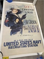WWII "Id Join The Navy" Poster