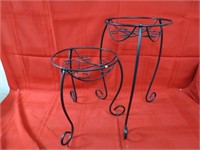 Wire plant stands.