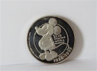 ONE TROY ONCE FINE SILVER MICKEY MOUSE