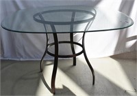 Glass Top Dining Table 29"h x 45"dia