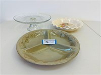 Cake Plate, Pie Plate & Divided Serving Dish