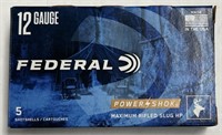 5 Rounds Federal 12 Gauge 1 Ounce Rifled HP Slug!