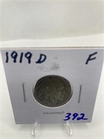 1919-D Buffalo Nickel F