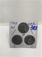 1943 Steel Cents P-D-S