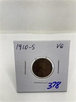 1910-S Lincoln Cent VG