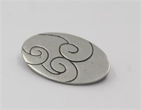 VINTAGE AITKENS PEWTER BROOCH