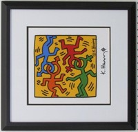 Dancing Figures Print Plate Signed By Keith Haring