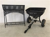 Plant Stand and Pull-Behind Seeder