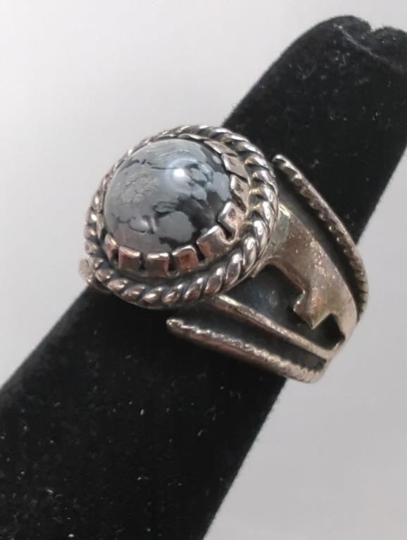 Sterling Silver & White Buffalo Turquoise Ring