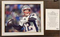 Signed and Framed Tom Brady Picture w/ COA