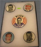 Nixon and Agnew pictorial campaign buttons