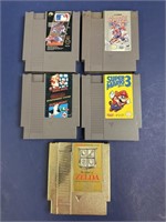 Lot of Vintage Nintendo Games Super Mario