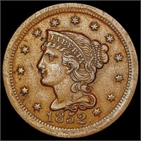 1852 Braided Hair Large Cent CLOSELY UNCIRCULATED