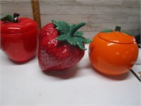 CUTE FRUIT COOKIE JARS