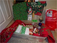 CONTAINER FULL OF CHRISTMAS ITEMS