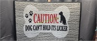 Caution door mat 18 x 27