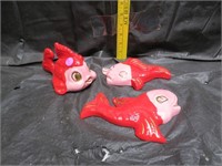 Vintage Ceramic Fish (1= Bath Powder & 2= Wall